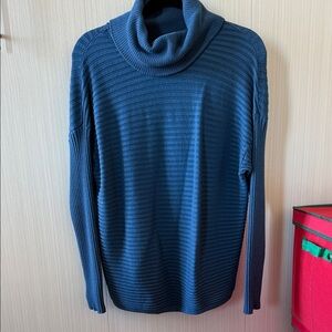 Chico's Deep Blue Turtleneck Sweater